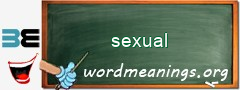 WordMeaning blackboard for sexual